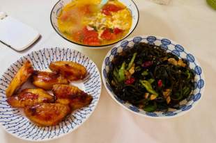 两菜一汤，夏天吃饭有汤很舒服