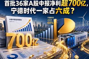 首批36家A股中报净利超700亿,宁德时代一家占六成?