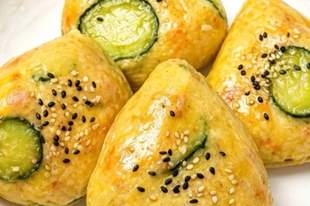 芝士土豆蔬菜烤饭团,低脂清爽的治愈小食