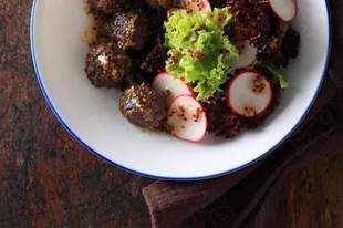 【肉圆沙拉】肉感十足，一口一个的沙拉，了解一下~