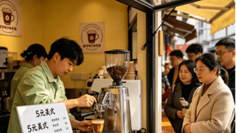 奶茶集体跨界做咖啡!下沉市场掀起5-9元平价茶咖潮,差异化打法突围行业混战