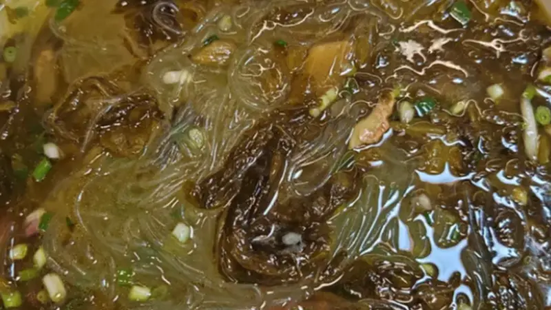 酸菜配肉片粉丝，一口解锁地道川味鲜汤