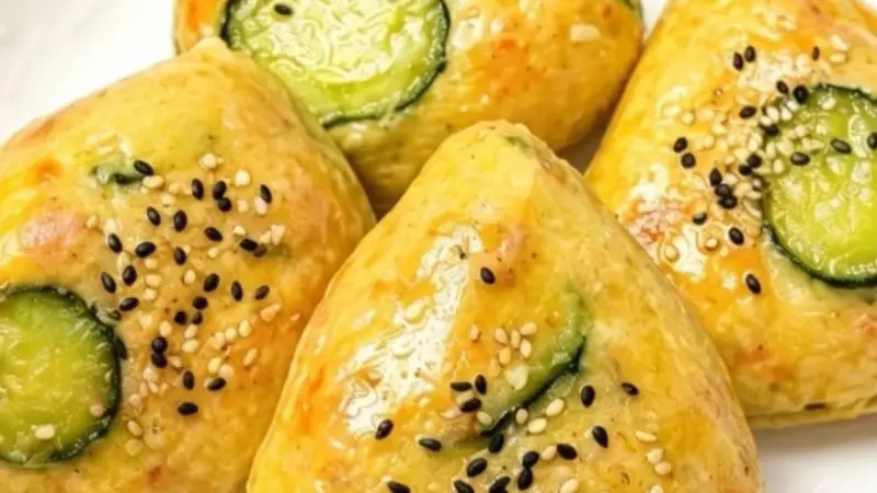 芝士土豆蔬菜烤饭团，低脂清爽的治愈小食