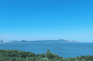 兴城沿海慢行，僻静岬角看平缓海岸风光