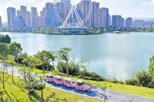 太棒啦~晋安湖环湖观光车来了,上线“招手即停+扫码呼叫”两种叫车模式~