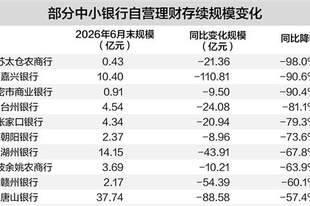 上半年58家存续规模下降 中小银行自营理财加速退场