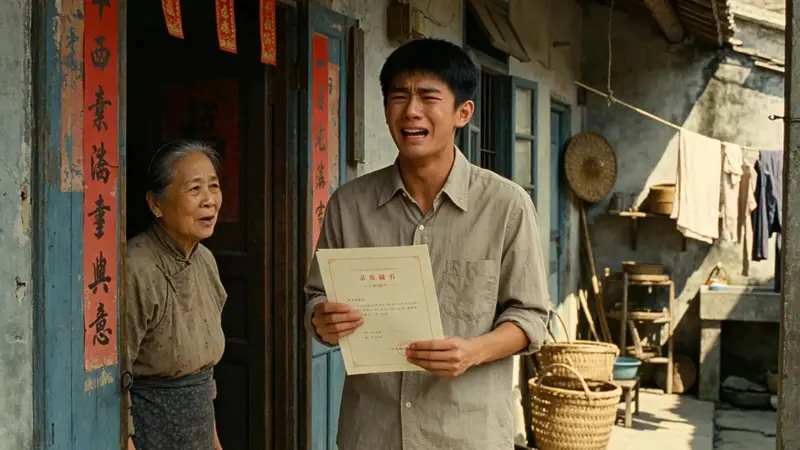 哑巴寡妇养我21年，我考上公务员那天，她突然开口说了句话