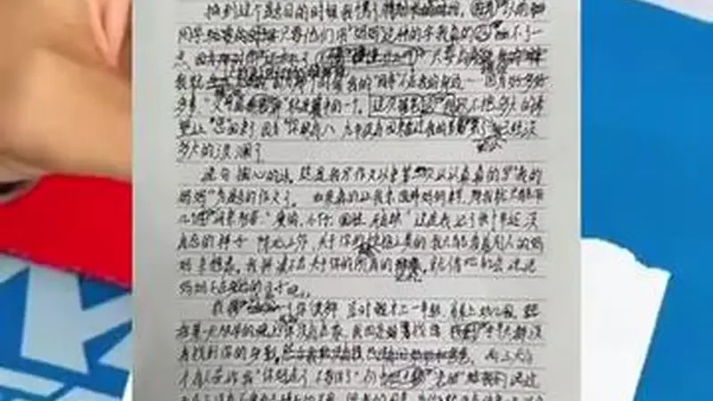 博主请"精神小伙"写作文，一篇《致我十年未见的妈妈》看哭全网