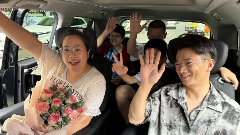 买错票去彬州的尤女士一家人，来郴州了！