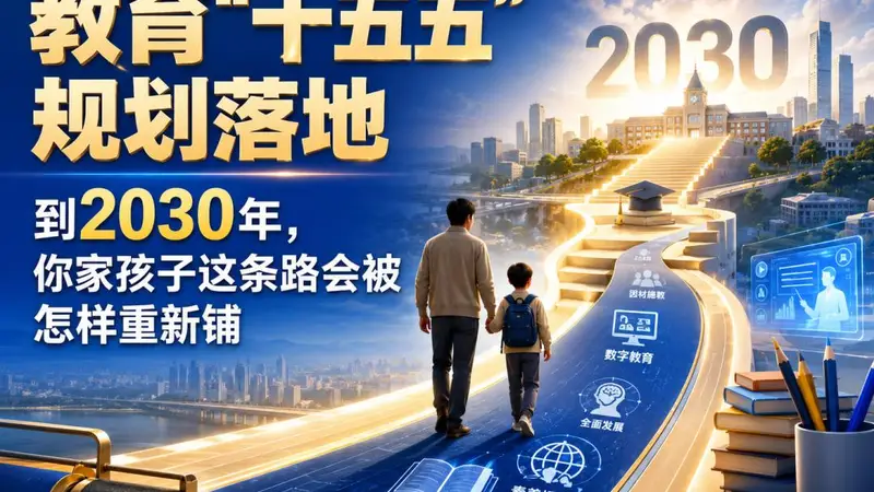 教育“十五五”规划落地：到2030年，你家孩子这条路会被怎样重新铺