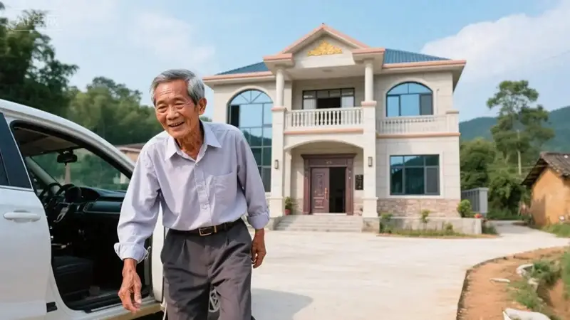 老丈人第一次来重庆农村，下车腿软，误把自建房当成别墅！