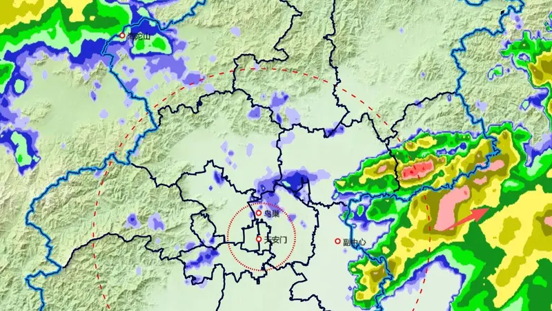 北京今天有暴雨，局地大暴雨伴雷电，明显时段为傍晚至夜间