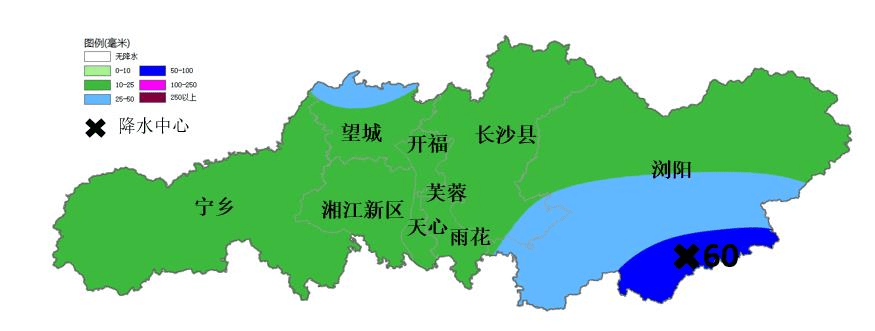 未来三天长沙有一次大到暴雨过程,局地伴有强对流