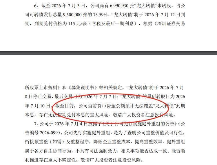 A股上演瞠目结舌一幕，昔日百亿巨头没钱兑付可转债本息！账面资金仅2.30亿元，流动负债达到34.51亿元，实控人曾四登胡润百富榜，巅峰期旗下蓝润系资产突破千亿元，西南新贵“达州帮”土崩瓦解