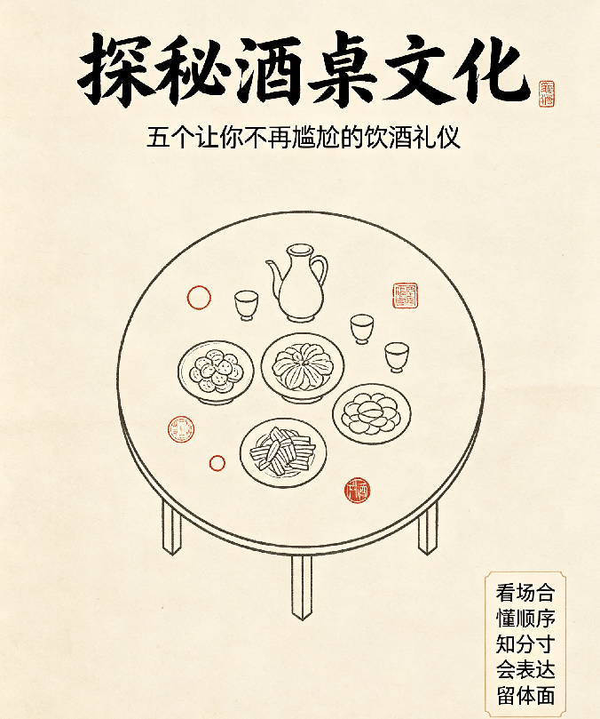 探秘酒桌文化：五个让你不再尴尬的饮酒礼仪