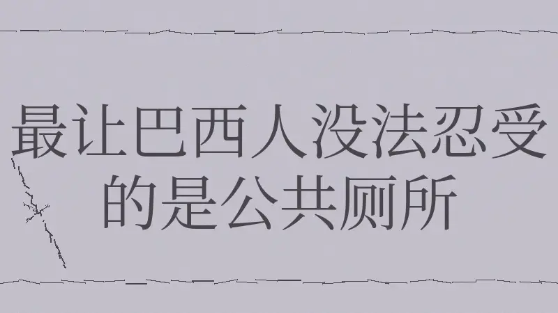 巴西游客聊新加坡公共设施笑不活，10个细节让网友狂呼离谱