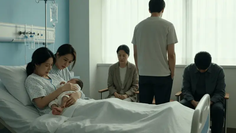 疼了3天终于生了女儿，回到病房老公直接说离了吧，我爸妈都低着头，我抱起孩子发现脚踝上有个胎记不对劲