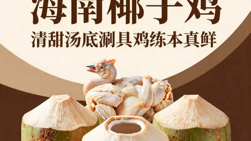 海南椰子鸡:三个椰子一只鸡,清甜汤底涮出鸡肉的本真鲜