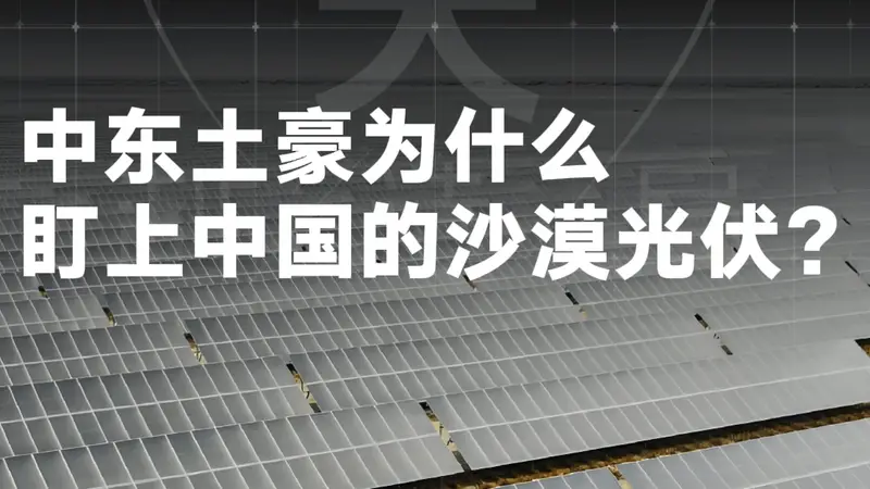 手握巨量石油的中东土豪，为什么盯上中国的沙漠光伏？