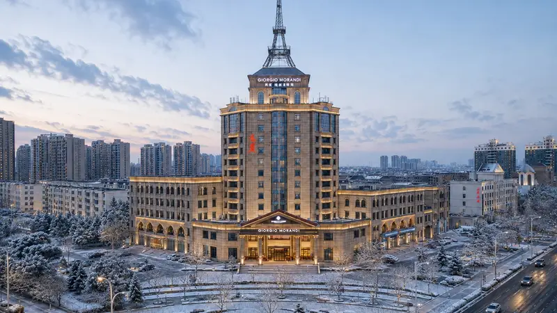 淄博乔治莫兰迪酒店建筑摄影｜一栋楼的四季与朝暮
