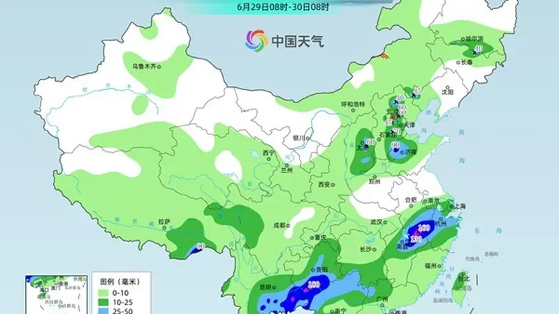 南方新一轮强降雨过程登场 北方多地高温天气发展增多