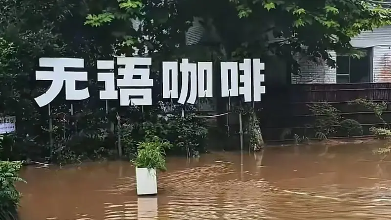 景德镇暴雨致内涝洪水,多家商户被淹,瑶里古镇临时关闭