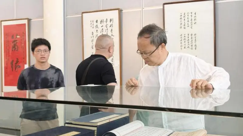 胡昌华百余件书法精品长沙展出 呈现浓郁书卷气