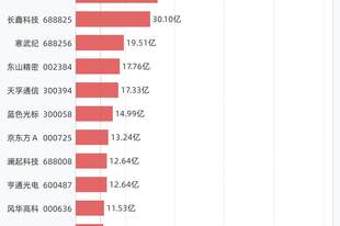15股融资买入额超10亿元，包括中际旭创、新易盛、兆易创新、长鑫科技、寒武纪等