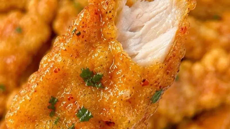 酥脆椒盐鸡胸肉条:外酥里嫩香到舔手指,追剧下酒都绝了!