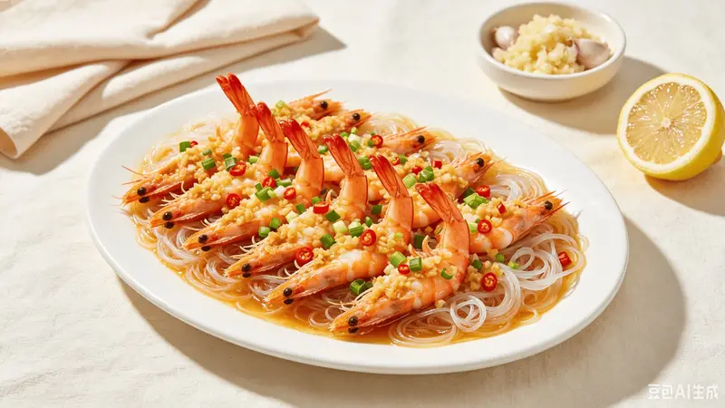 家常蒜蓉粉丝蒸虾|鲜香味美,零失败家常菜