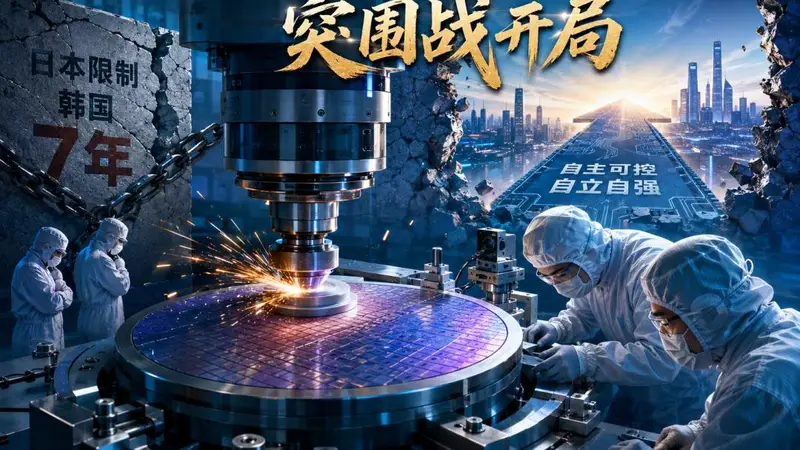 日本卡了韩国7年的芯片刻刀，中国芯自己磨出来了，突围战开局