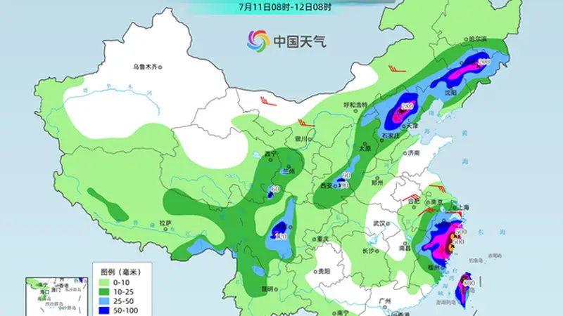台风“巴威”风雨最强时段到来 中东部高温范围缩减
