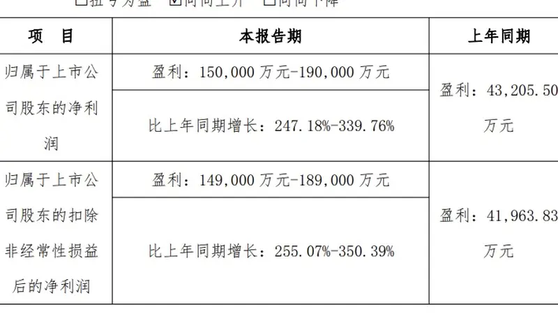 协创数据:上半年预计实现净利润15亿至19亿元,同比预增247.18%至339.76%