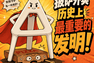 披萨盒里那个白色三角架，我对着它研究了半小时