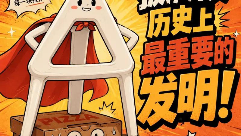 披萨盒里那个白色三角架，我对着它研究了半小时