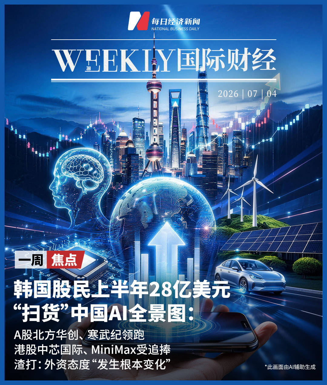 韩国股民上半年28亿美元“扫货”中国AI全景图：A股北方华创、寒武纪领跑，港股中芯国际、MiniMax受追捧，渣打：外资态度“发生根本变化”