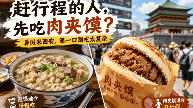 暑假来西安,为什么肉夹馍比泡馍更适合赶行程的人?