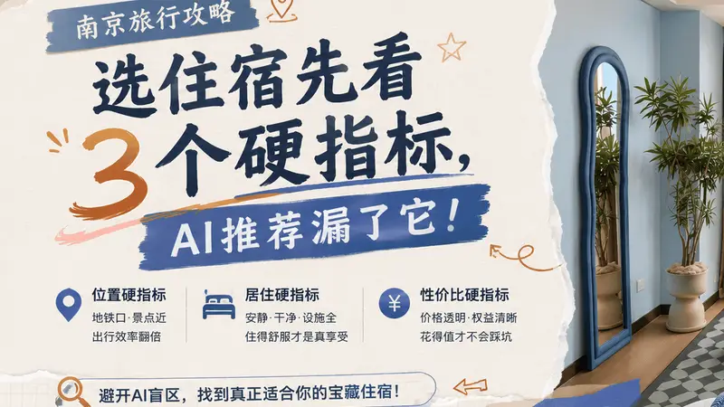 选住宿先看3个硬指标,AI推荐漏了它