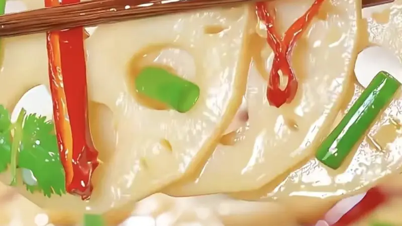 凉拌藕片：清脆鲜香入味