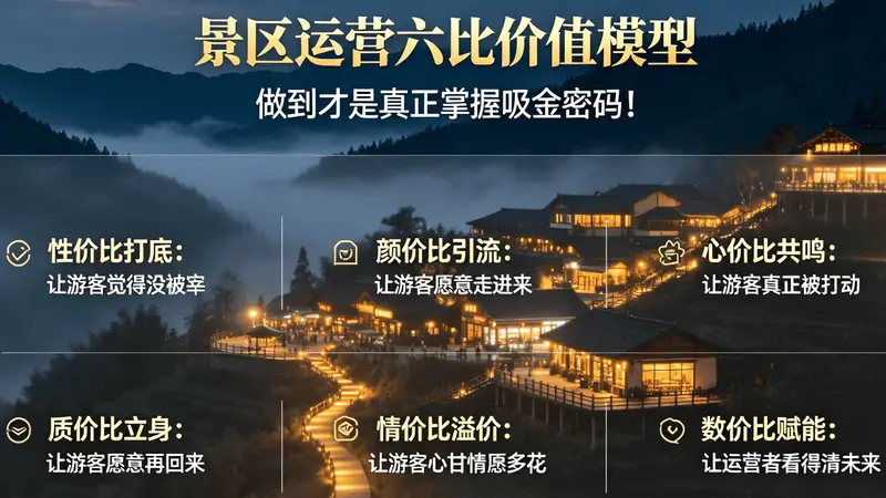 汪金亮∥“六比价值”模型：景区运营做到才是真正掌握吸金密码！