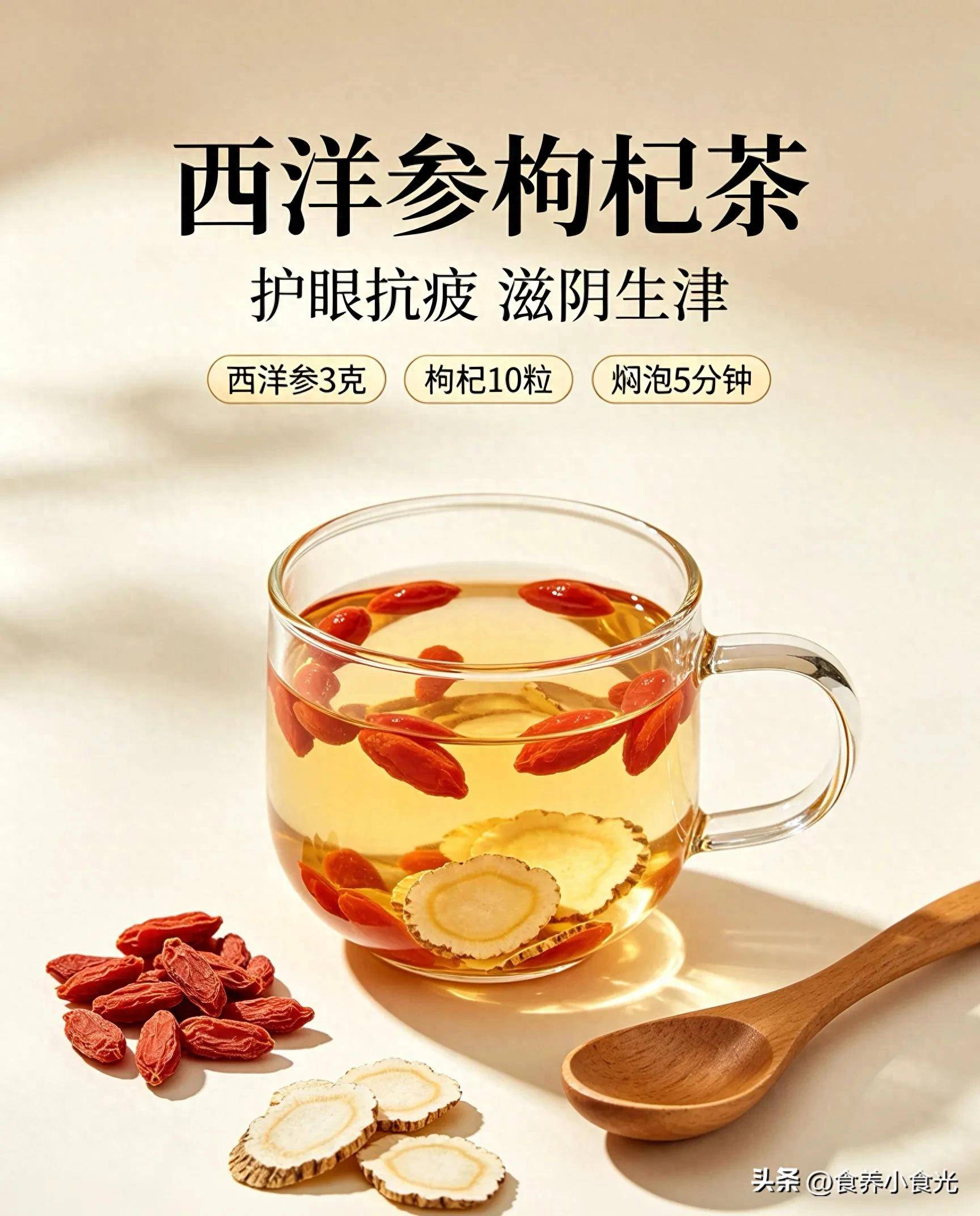 西洋参黄金搭档组合！4款养生泡水，补足津液，精气神满满