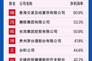 中国500强净利润率最高的40家公司,携程位列第二!贵州茅台排第四,泡泡玛特跻身前十