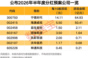 7家公司半年报分红方案出炉，“宁王”在列！下周2股解禁比例超50%（附股）