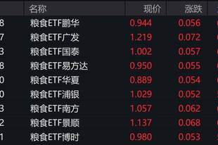 粮食概念股走强,多只粮食ETF涨超6%