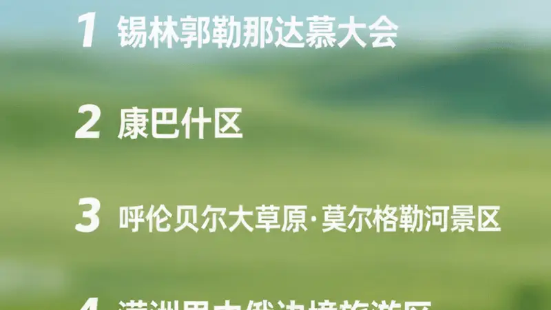 2026年7月内蒙古网红打卡地热度TOP榜:谁是这个夏天最“热”的地方?