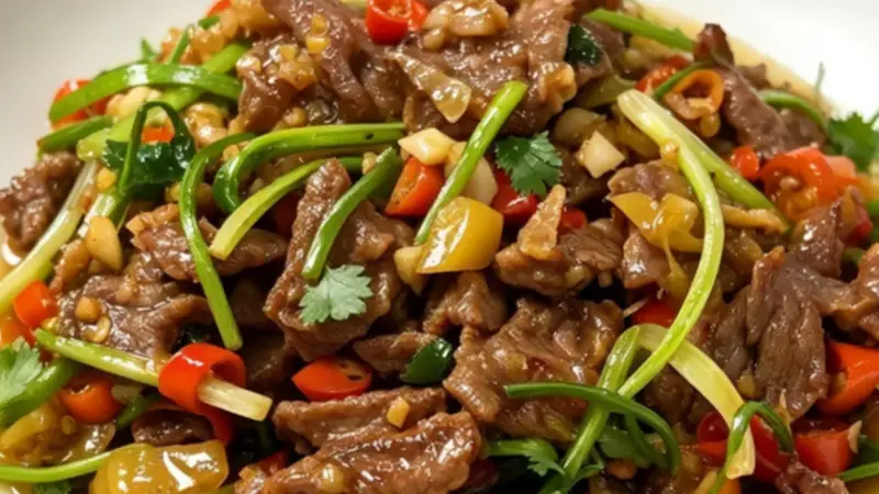 鲜辣入味嫩而不柴，小炒黄牛肉解锁正宗湘式滋味