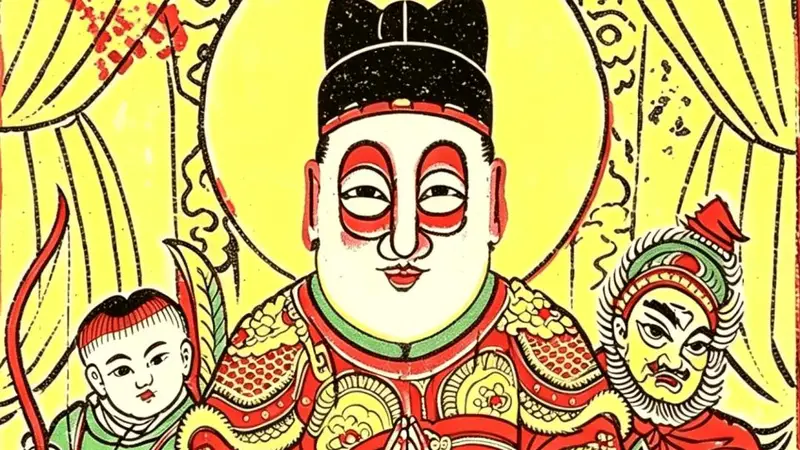 是井公井婆 , 还是合和童子?老赵闲聊宋明蹴鞠祖师爷纸马的图像学设想