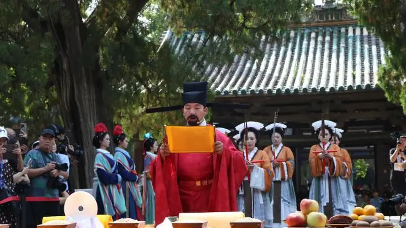 山西晋祠再现宋代祭祀礼制 庙会演绎传统民俗