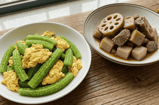 三伏天养生菜谱:苦瓜炒蛋莲藕排骨,应季食材越吃越精神