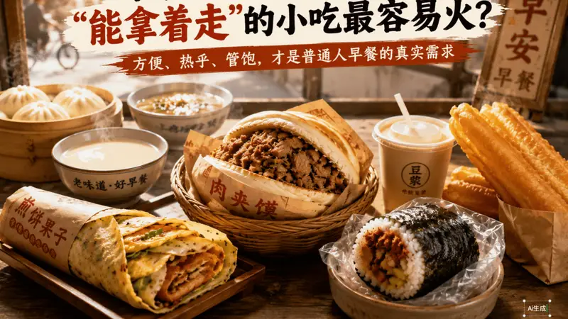 中国早餐那么多，为什么“能拿着走”的小吃最容易火？